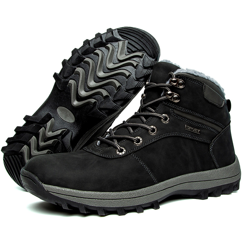 WWSS23119 2024 Wholesalers popular cotton footwear winter men's and women's martin hiking boots for outdoor