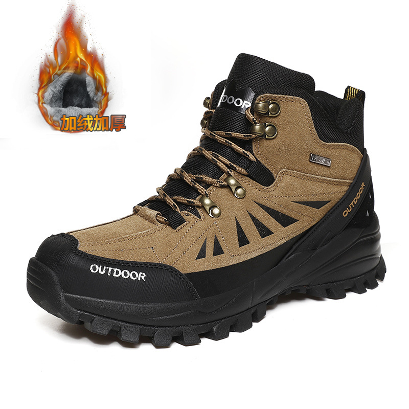 WWSS23120 2024 Outdoor hiking Martin Boots Men's and women's High-top Snow Shoes Waterproof Non-slip Winter Plush Warm Cotton Boots